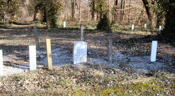 View of Rockport Pioneer Cemetery Daniel Grass Grave