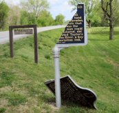 Broken Lincoln Ferry Park Plaque
