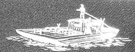 Flatboat Picture on Sandy Creek Landing Plaque