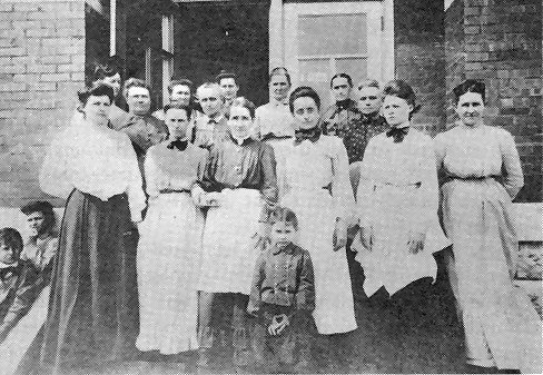 Baptist Church Ladies Aid who cooked and served the noon meal for the Teachers Institute