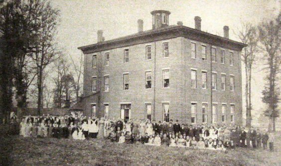 Rear view of RHS Showing the Cafeteria and Kitchen on the Left.  Photo Courtesy of Jack Robinson.