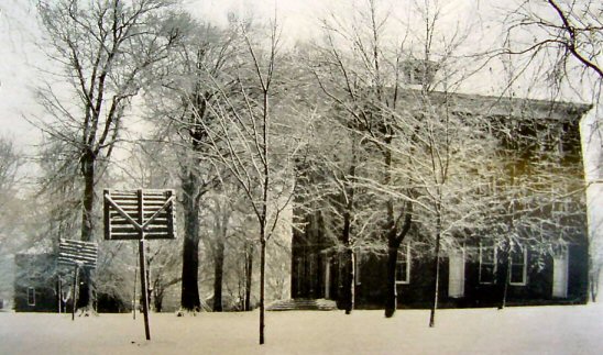 1917 Rockport High School Looking East.  Note the Washington Building in the Background.